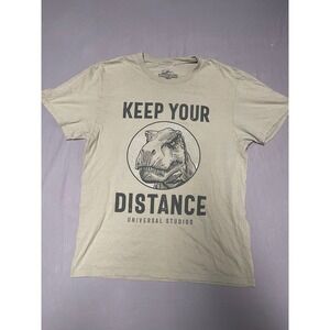Universal Studios Jurassic World Keep Your Distance T-Rex Graphic T-Shirt Mens M